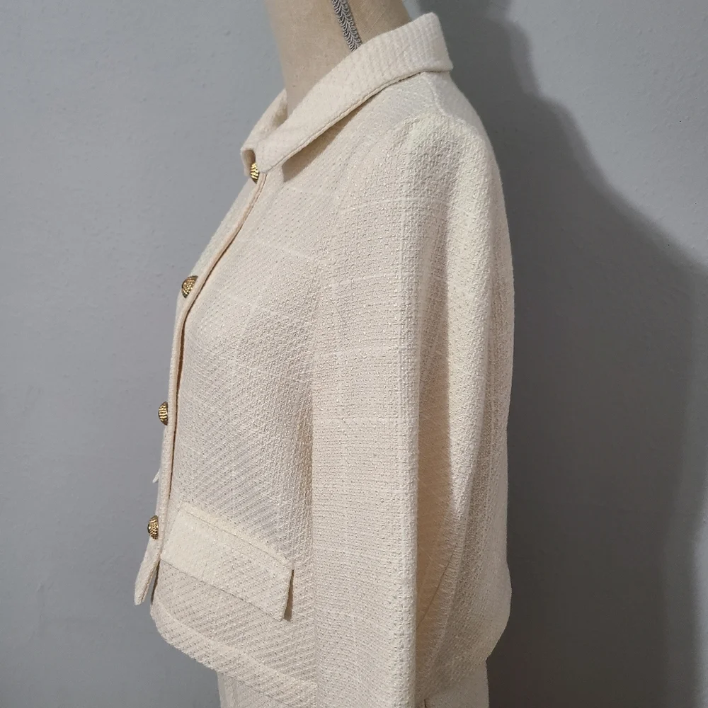 Zara 2‎ Piece Matching Set Textured Jacket and Skort NWT Size Med